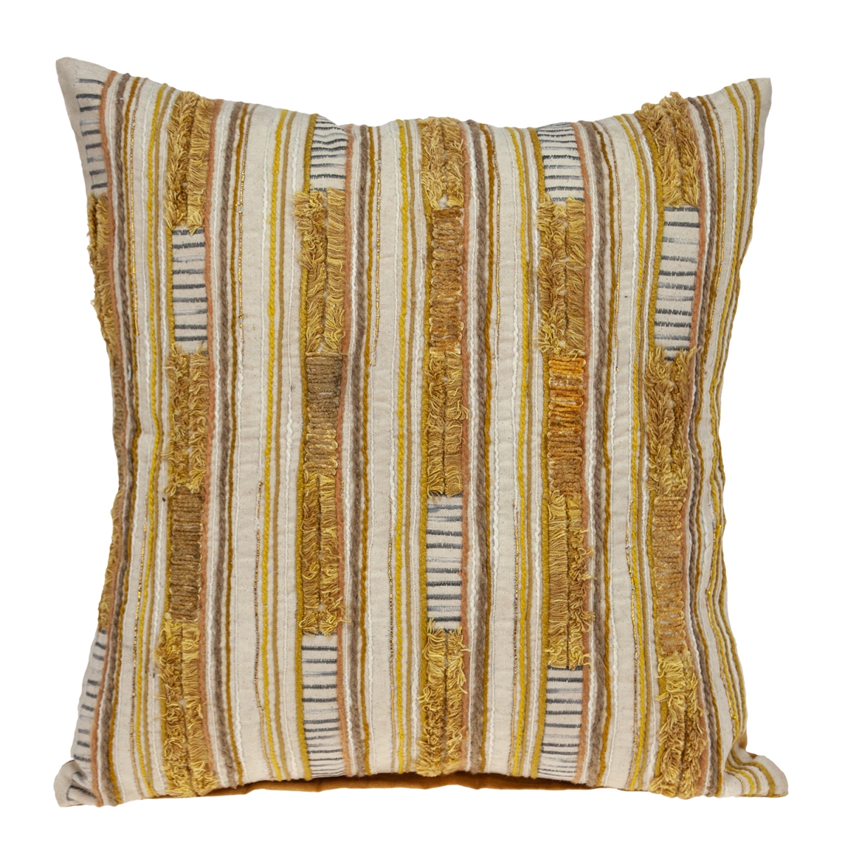 Parkland Collection Paxton Transitional Multicolor Pillow Cover with Poly Insert, Beige