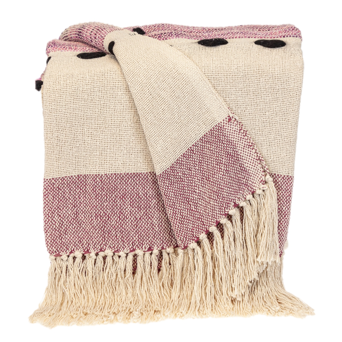 50 x 60 in. Parkland Transitional Vereigated Rectangle Throw Blankets, Purple