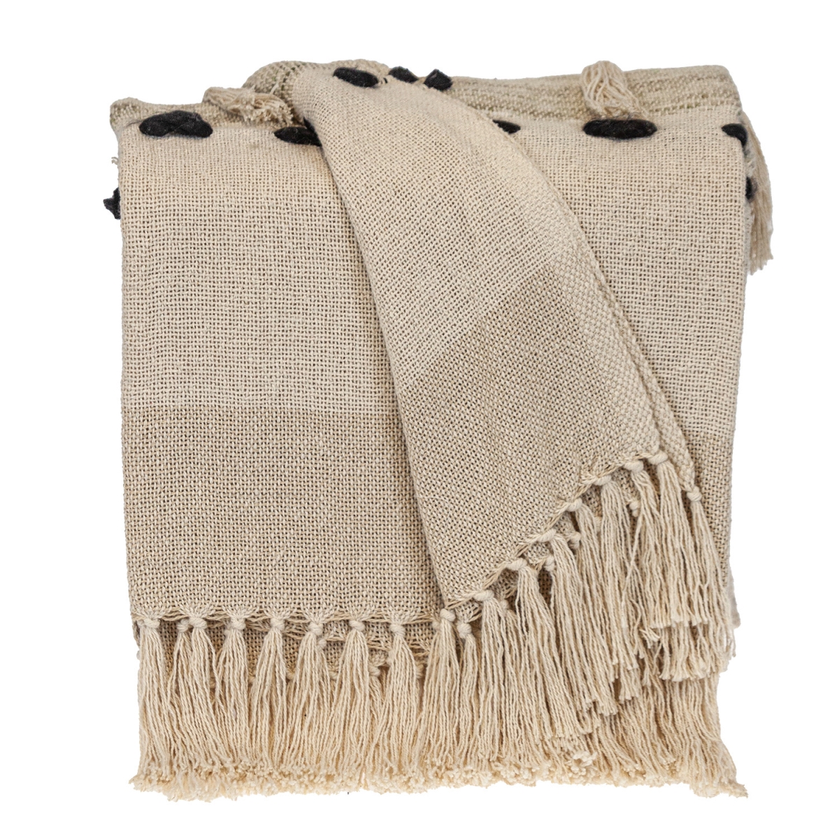 50 x 60 in. Parkland Transitional Herringbone Rectangle Throw Blankets, Beige