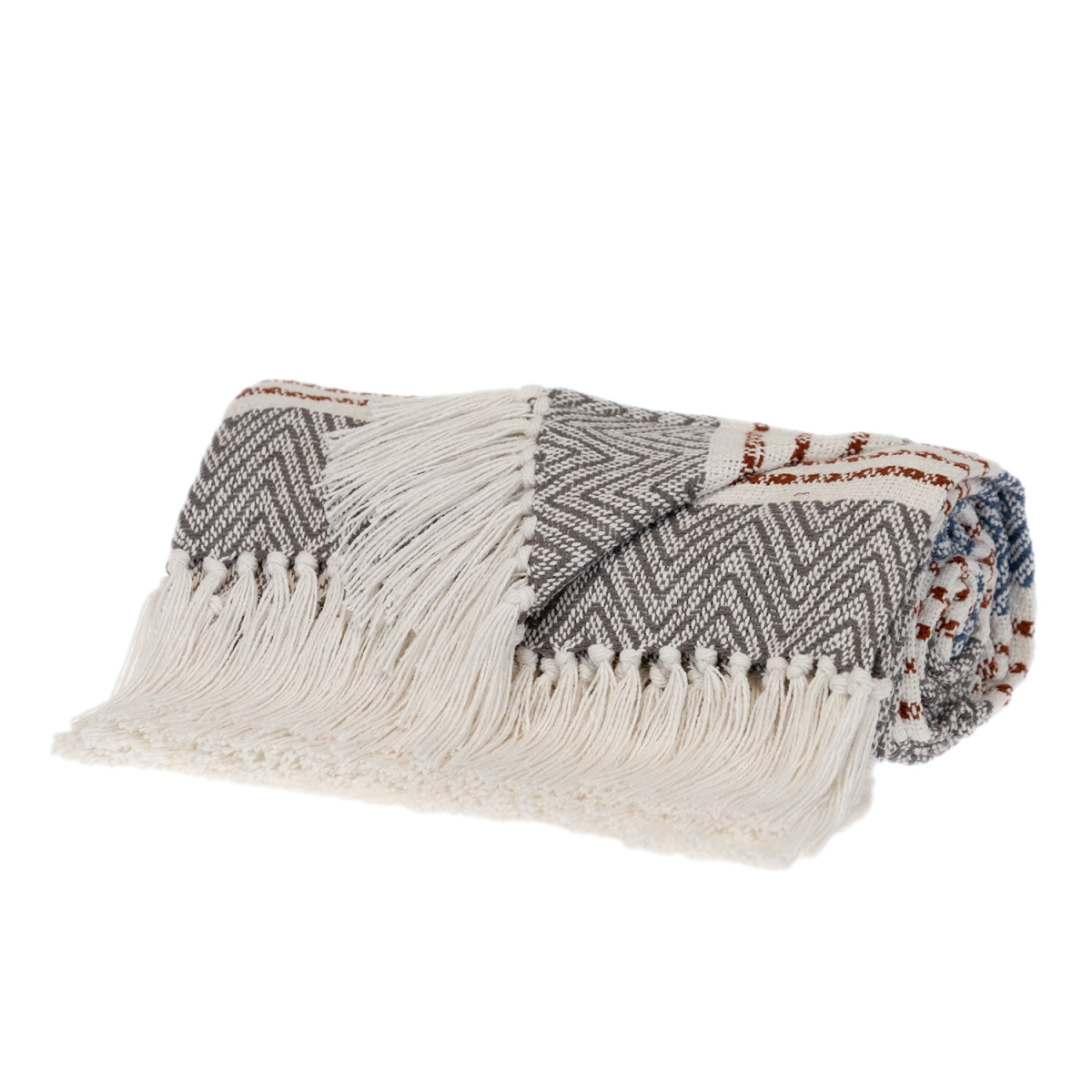 50 x 60 in. Parkland Transitional Stripes Rectangle Throw Blankets, Gray