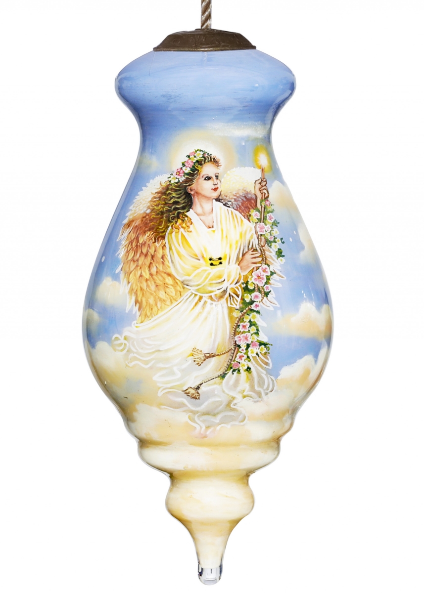 Picture of HomeRoots 477514 Angel Divine Hand Painted Mouth Blown Glass Ornament, Multi Color