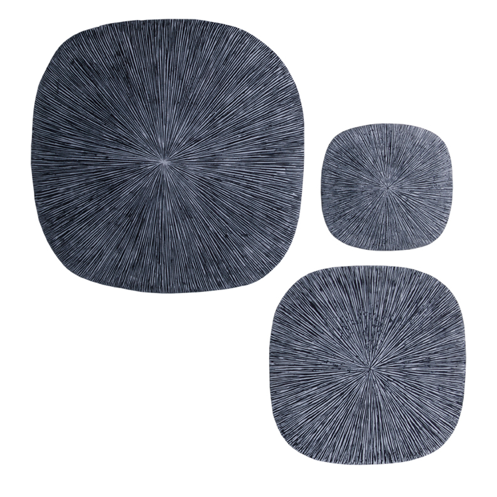 274919 1 x 29 x 29 in. Sandstone, Ribbed & Square Wall Decor, Gray