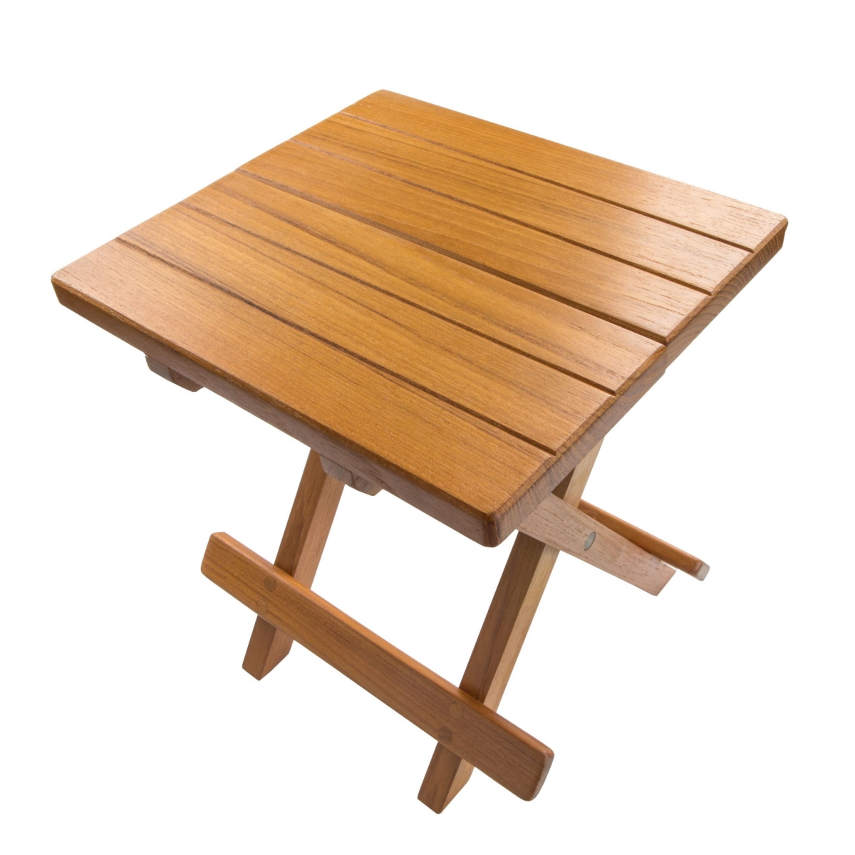 12 in. Solid Wood Square End Table, Brown