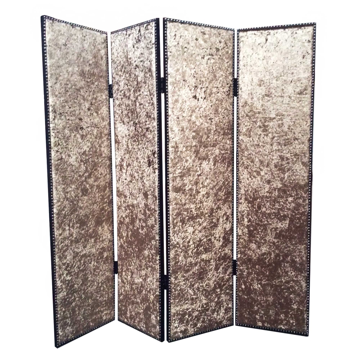 1 x 84 x 84 in. Wood & Fabric Screen, Bronze