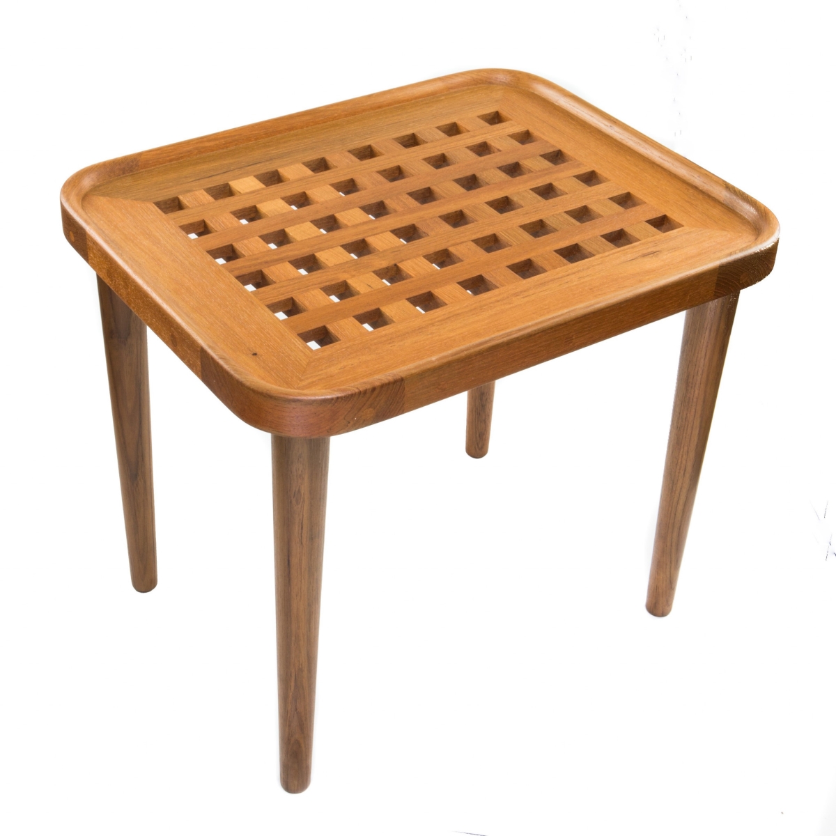 479012 18 in. Solid Wood Rectangular End Table, Brown