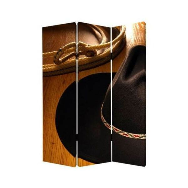 1 x 48 x 72 in. Wood Canvas Round Up Screen, Multi Color