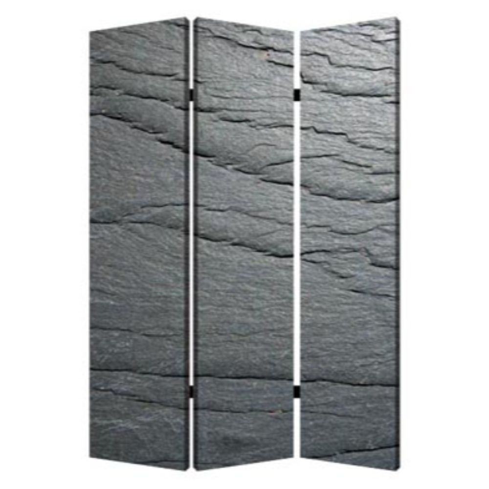 1 x 48 x 72 in. Wood Canvas Black Slate Screen, Multi Color