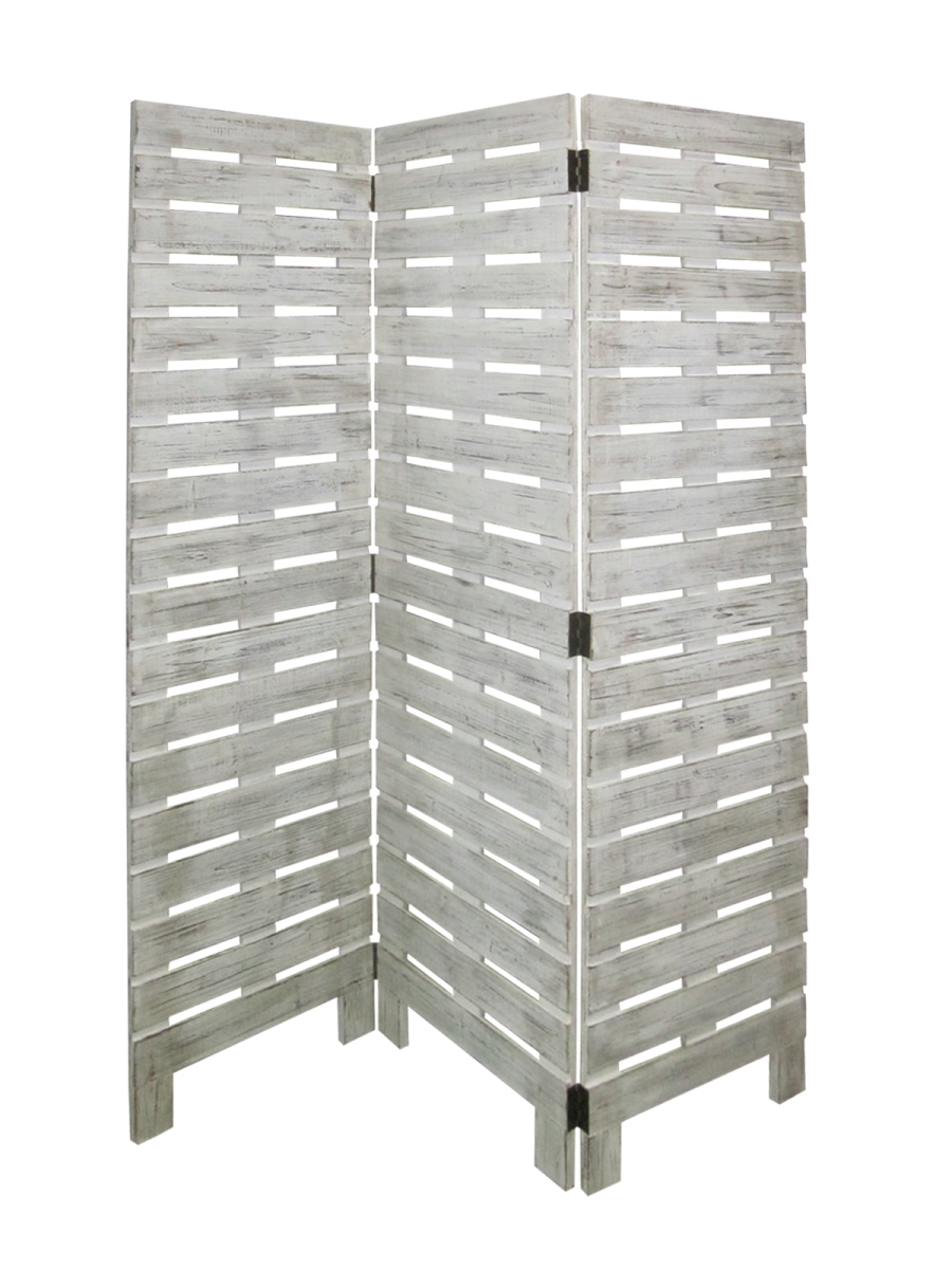 1 x 63 x 72 in. Wood Garden Screen, White