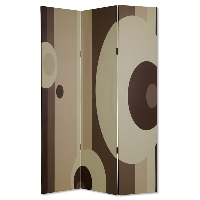 1 x 48 x 72 in. Wood Canvas 3 Panel Screen, Multi Color