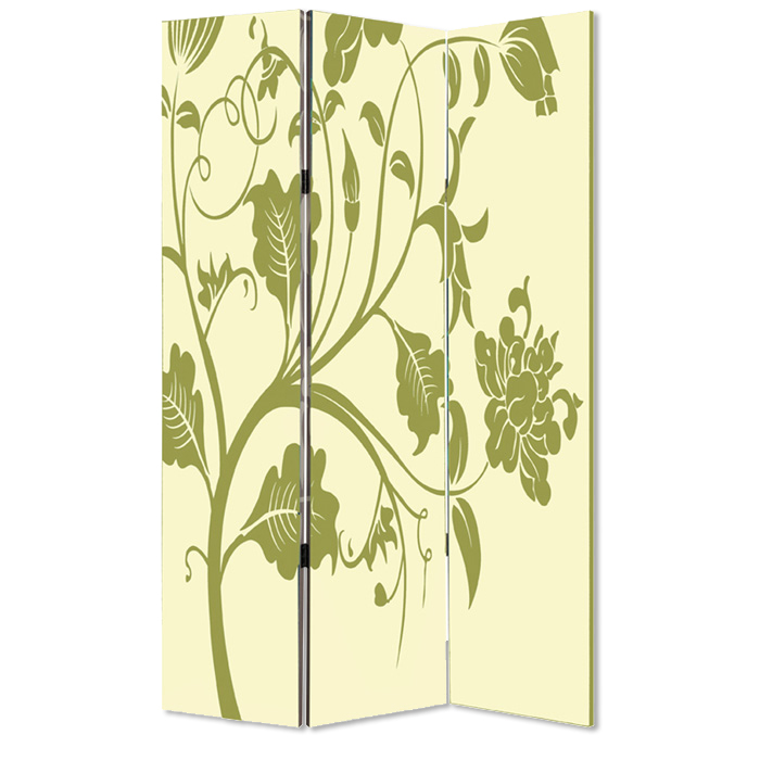 1 x 48 x 72 in. Wood Canvas 3 Panel Screen, Multi Color