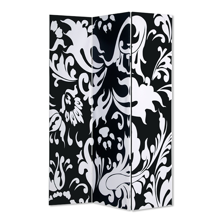 1 x 48 x 72 in. Wood Canvas 3 Panel Screen, Multi Color