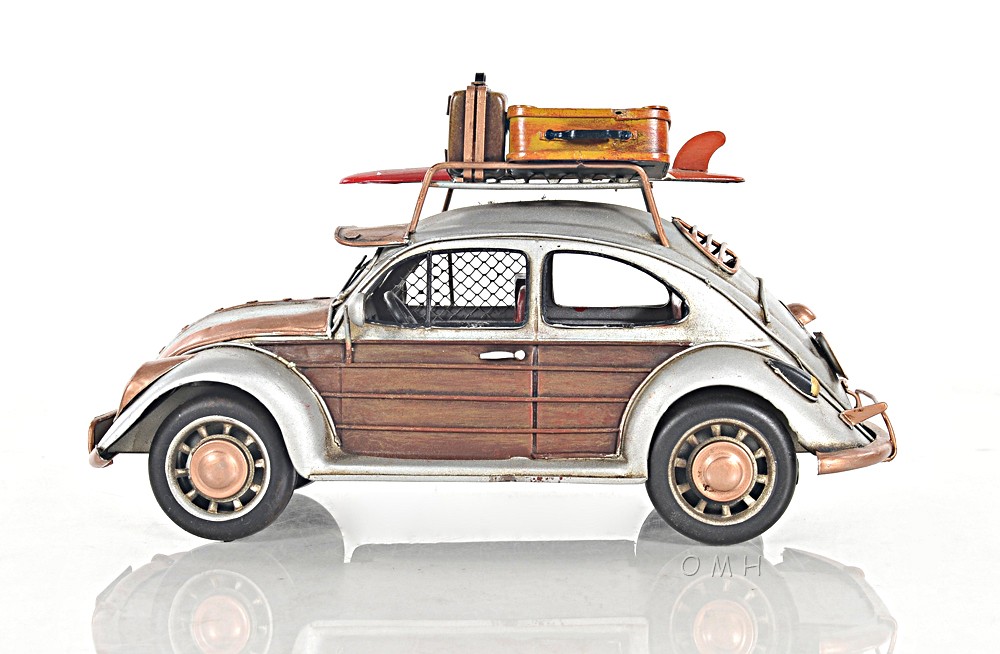 Volkswagen Beetle Sculpture, Silver