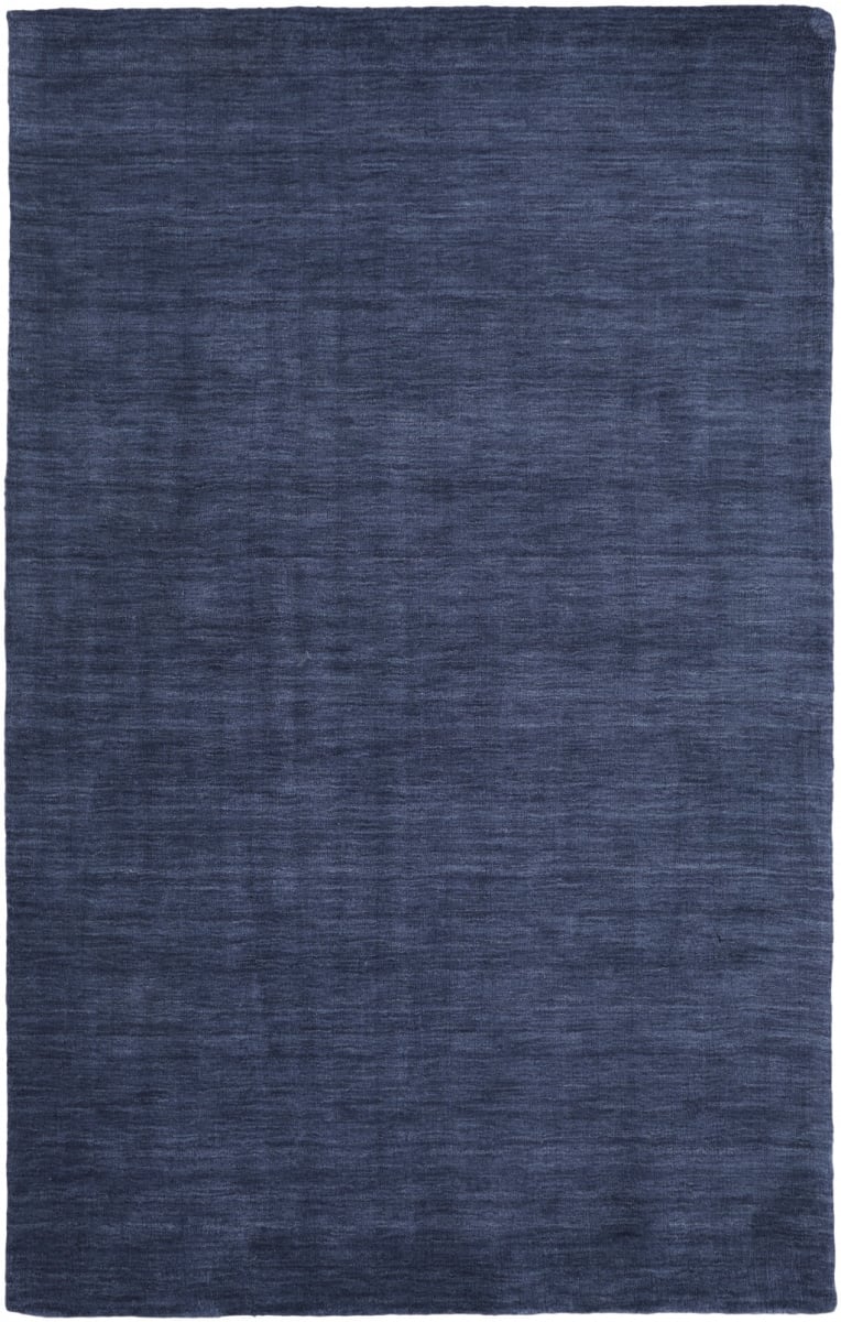 Blue Wool Hand Woven Stain Resistant Area Rug - 5 x 8 ft.