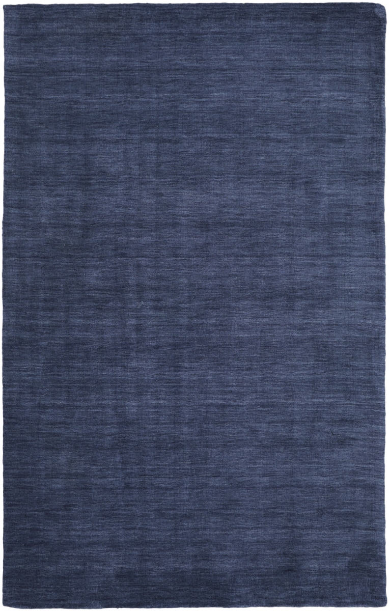 10 x 13 ft. Blue Wool Hand Woven Stain Resistant Rectangle Area Rug - Blue
