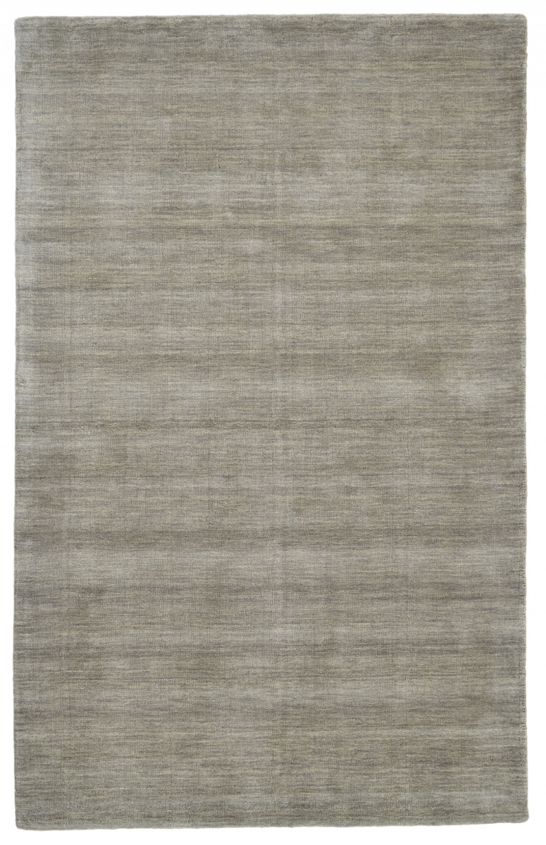 4 x 6 ft. Gray & Ivory Wool Hand Woven Stain Resistant Rectangle Area Rug