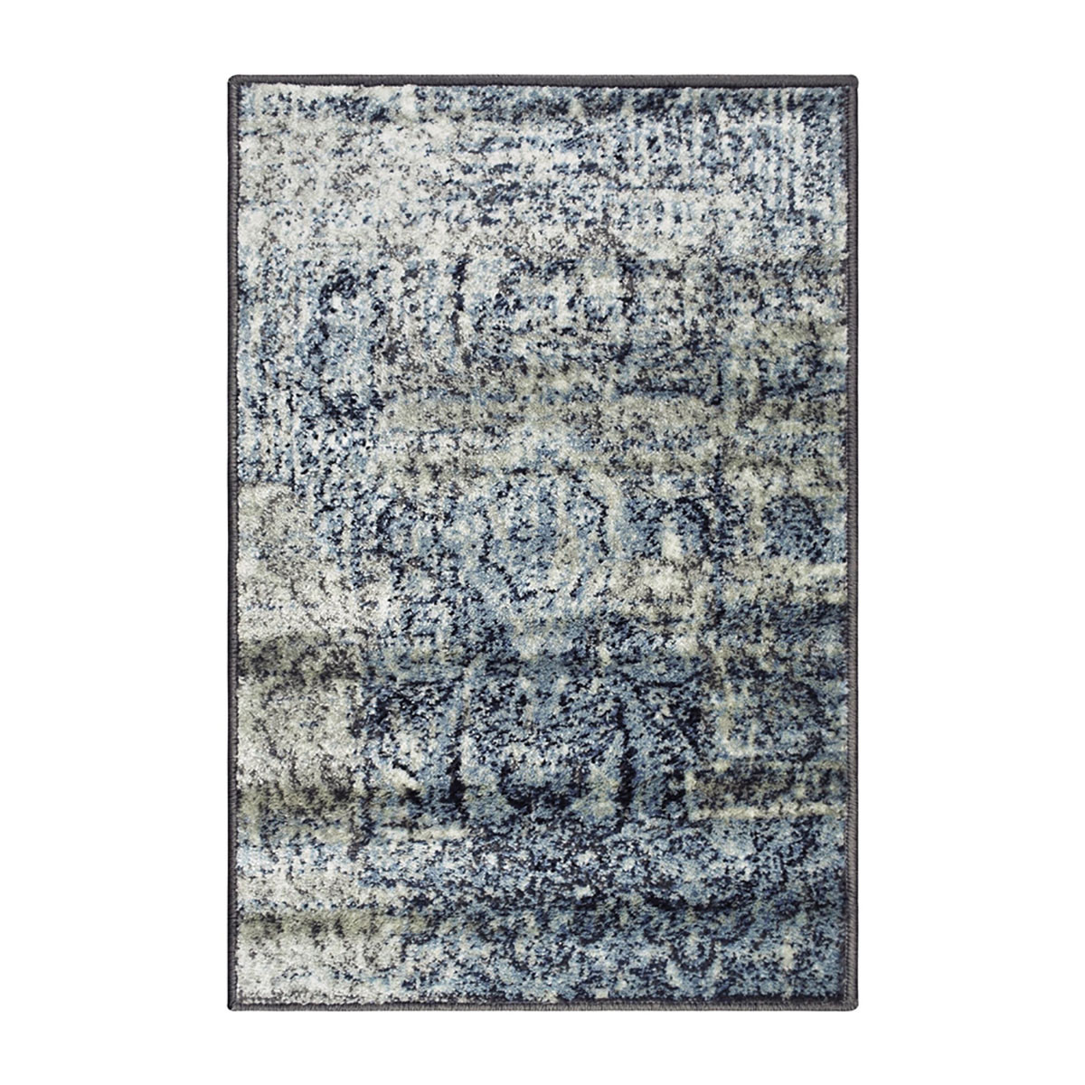 487121 2 x 3 ft. Taupe Abstract Power Loom Distressed Stain Resistant Rectangle Area Rug