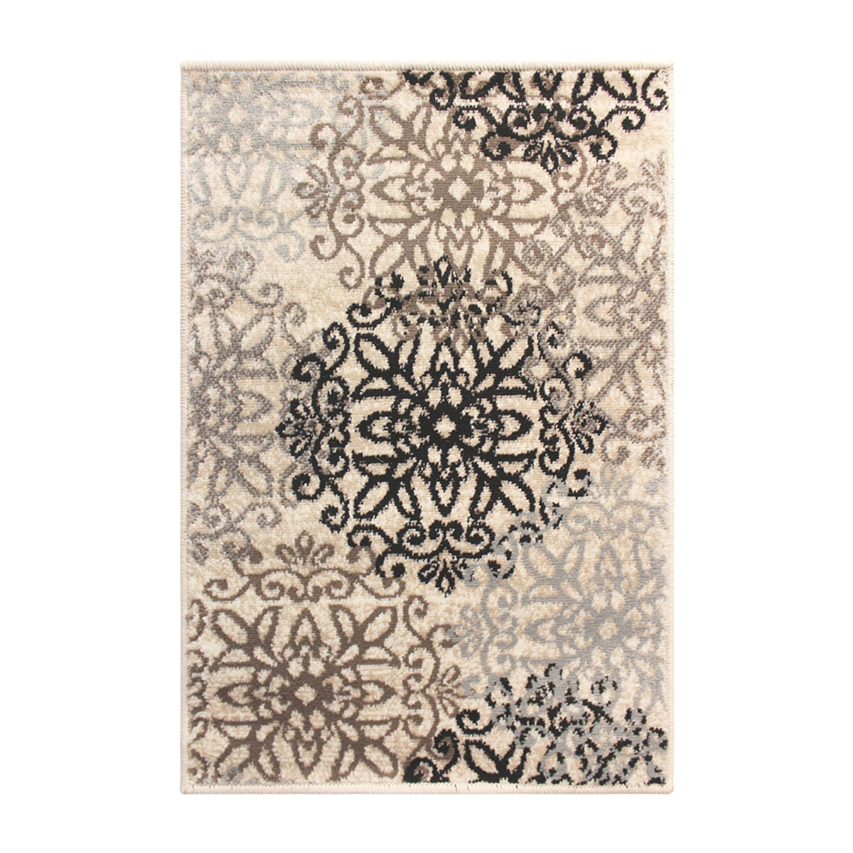 486949 9 x 12 ft. Beige Medallion Power Loom Stain Resistant Rectangle Area Rug