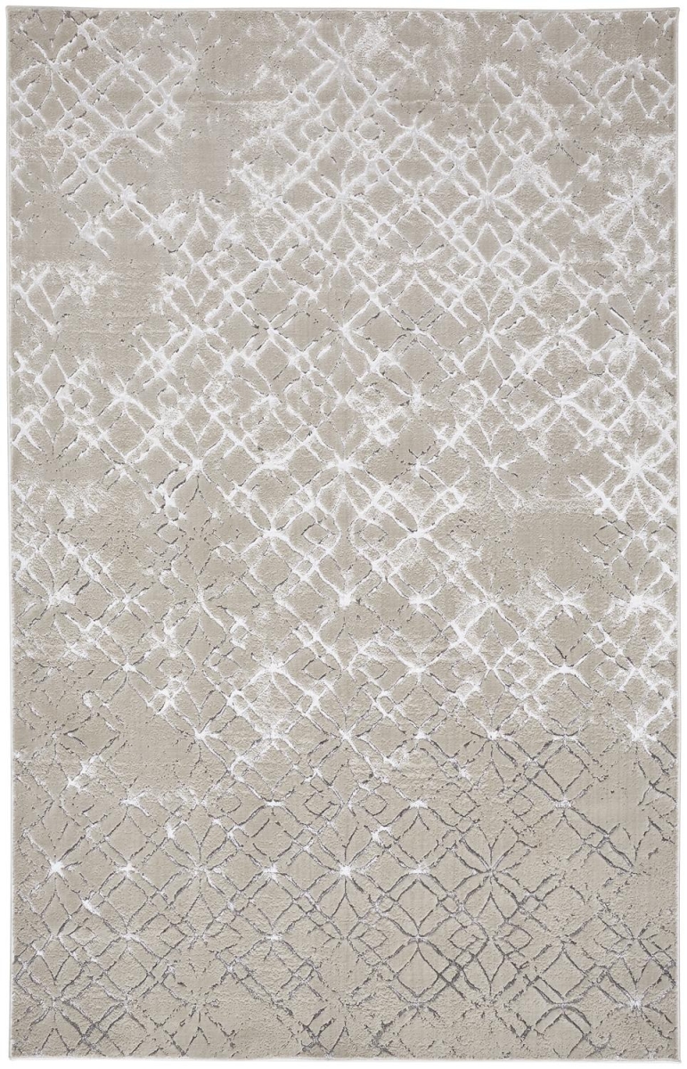 12 x 15 ft. Silver Gray & White Abstract Rectangle Area Rug