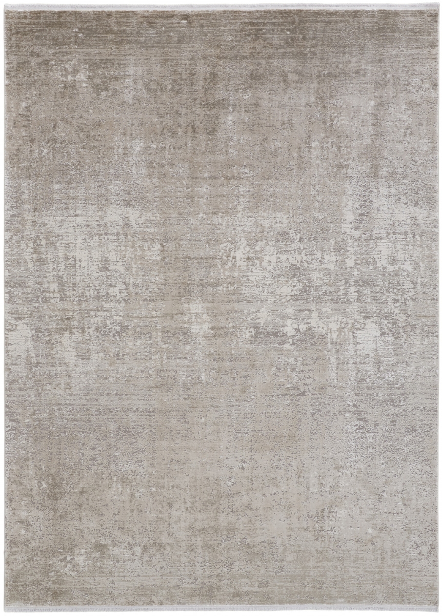 Picture of HomeRoots 512123 13 x 20 ft. Tan&#44; Ivory & Gray Abstract Power Loom Distressed Area Rug
