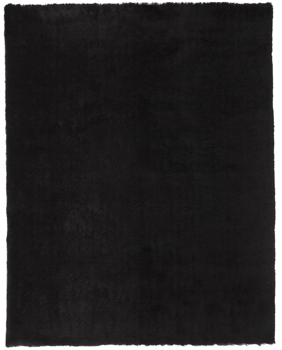 510949 5 x 8 ft. Black Shag Hand Tufted Handmade Rectangle Area Rug