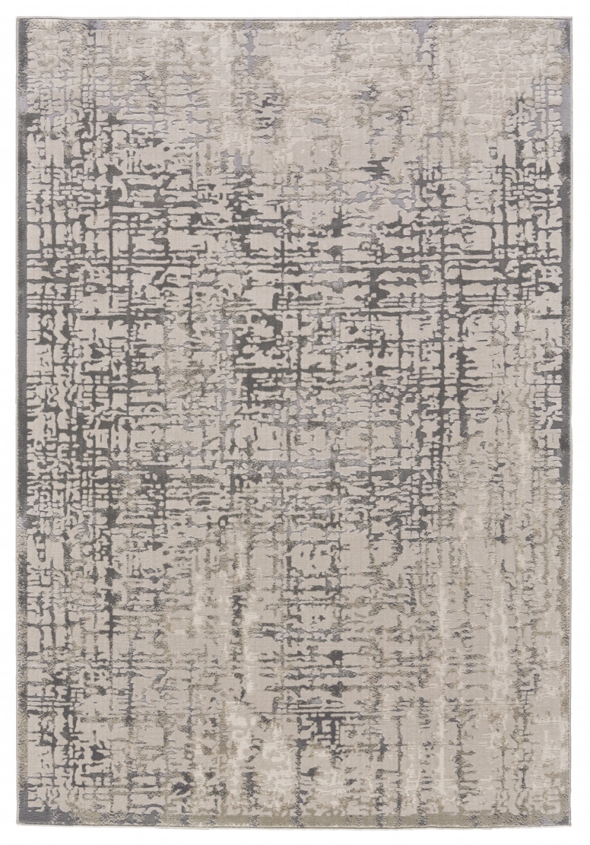 511380 8 x 11 ft. Gray & Ivory Abstract Stain Resistant Rectangle Area Rug