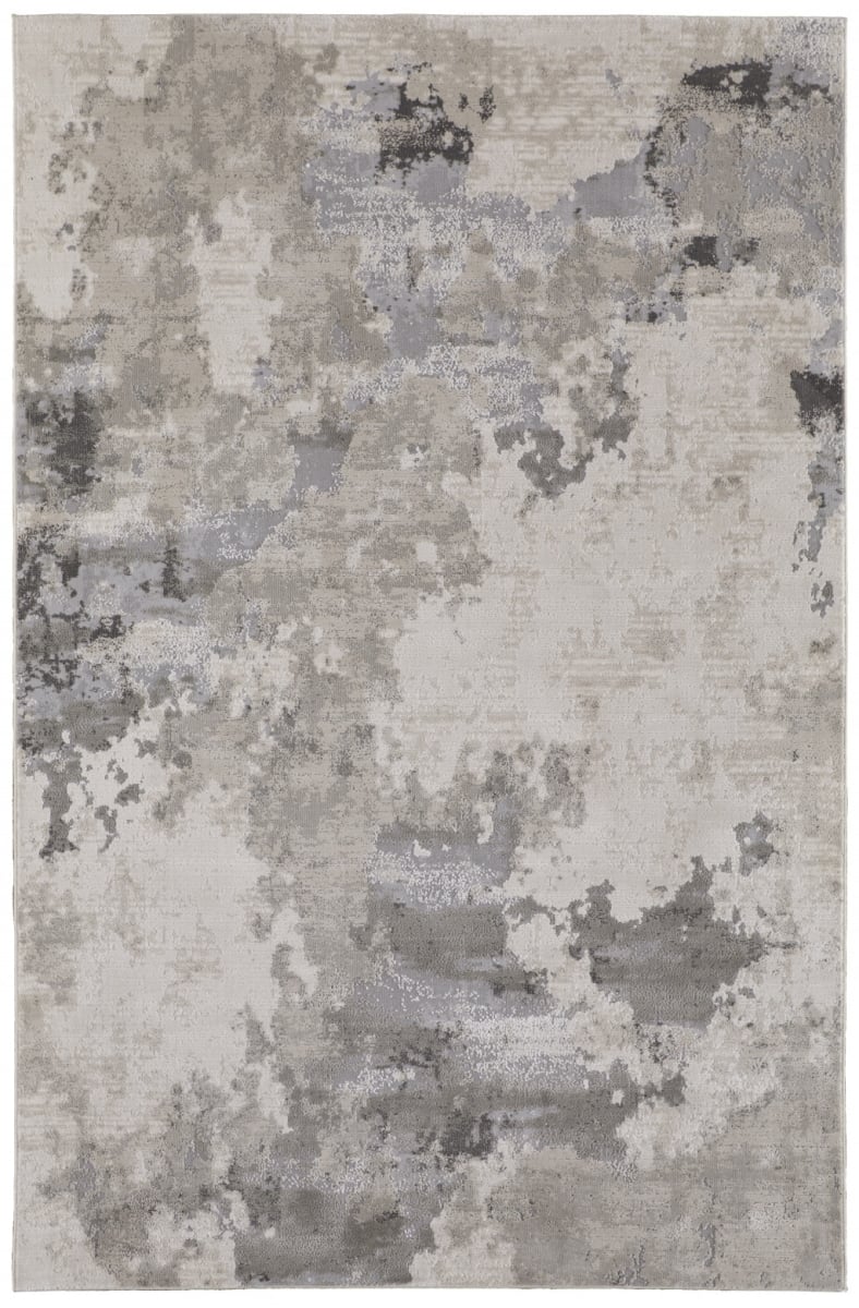 511387 5 x 8 ft. Ivory & Gray Abstract Stain Resistant Rectangle Area Rug