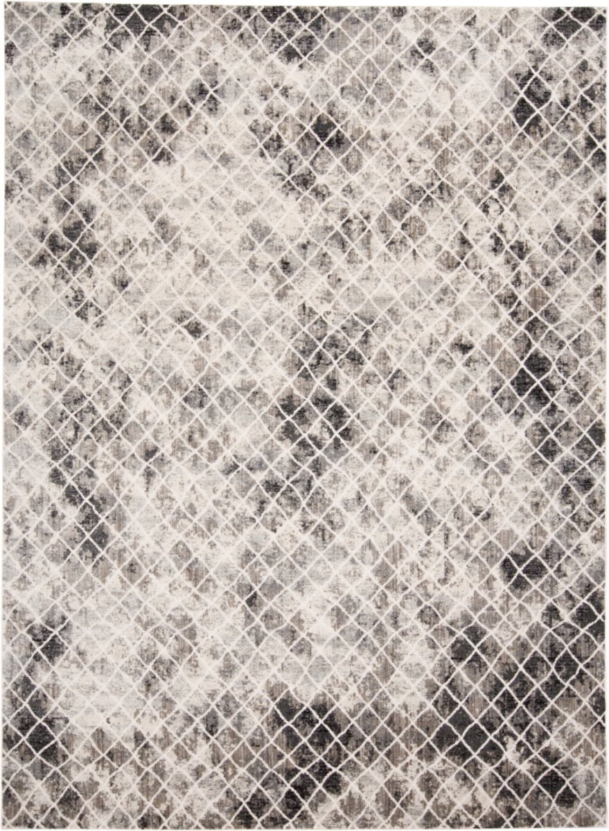 5 x 8 ft. Ivory Gray & Taupe Abstract Stain Resistant Rectangle Area Rug
