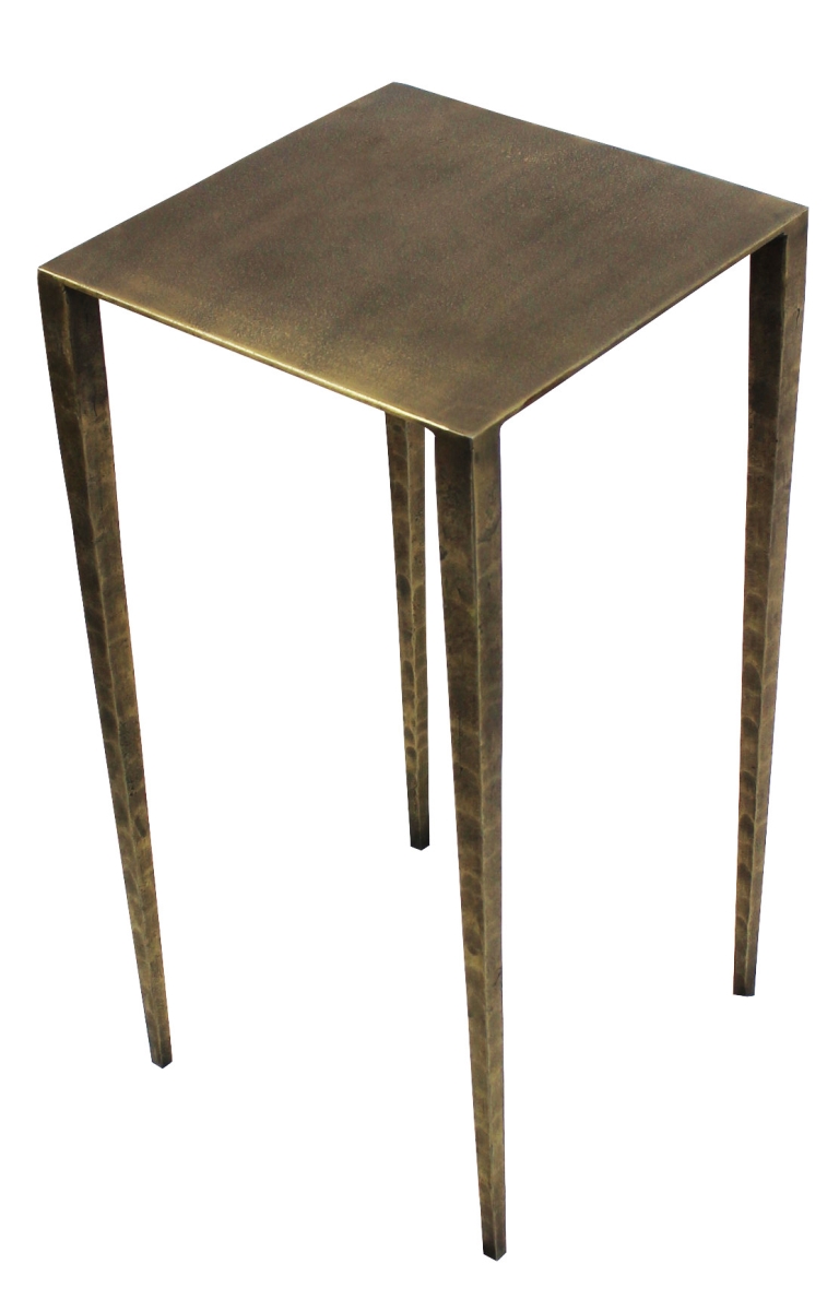 24 x 12 x 12 in. Brass Iron Square End Table