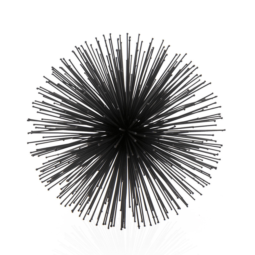 10 x 10 x 10 in. Black Metal Spiky Sphere