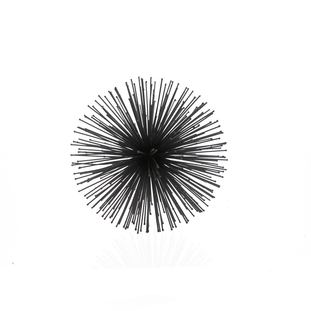 8 x 8 x 8 in. Black Metal Spiky Sphere