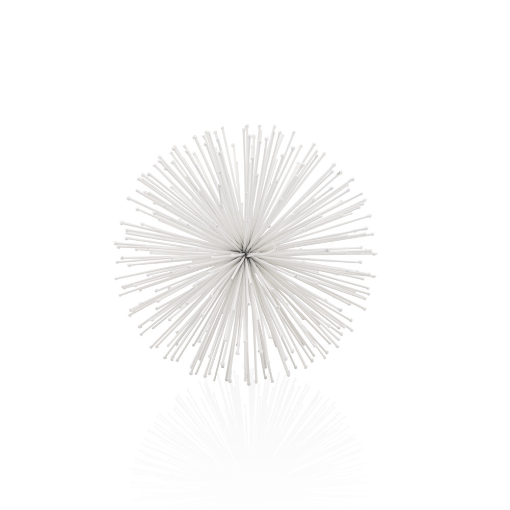 8 x 8 x 8 in. White Iron Sculpture