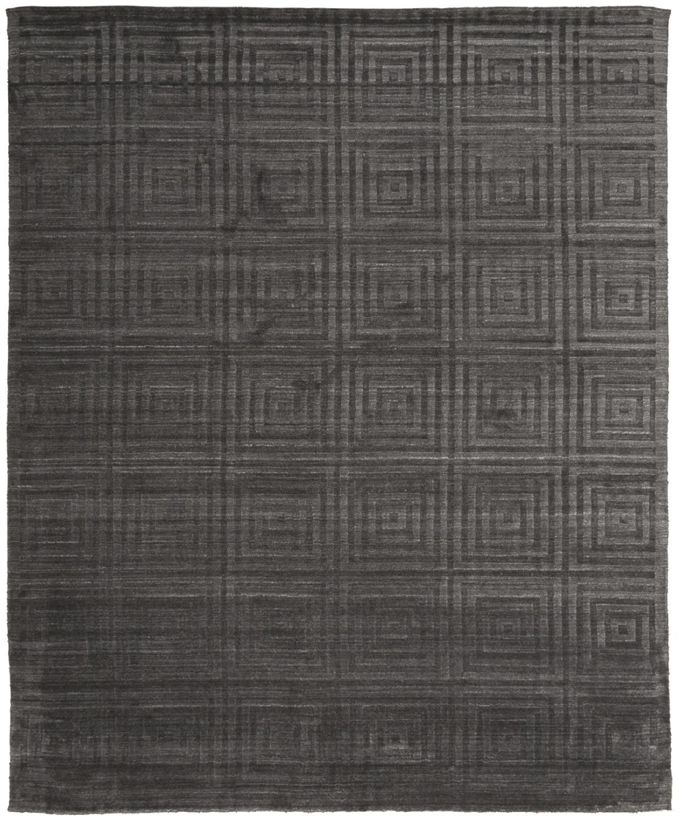 511184 5 x 8 ft. Gray Geometric Hand Woven Rectangle Area Rug