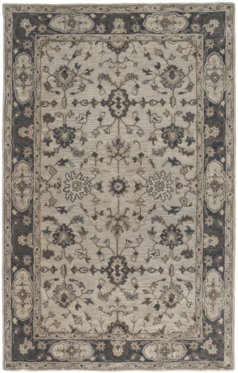 2 x 3 ft. Gray Ivory & Taupe Wool Floral Hand Tufted Handmade Stain Resistant Rectangle Area Rug - Gray Ivory and Taupe - 2 x 3 ft -  PalaceDesigns, PA3107248