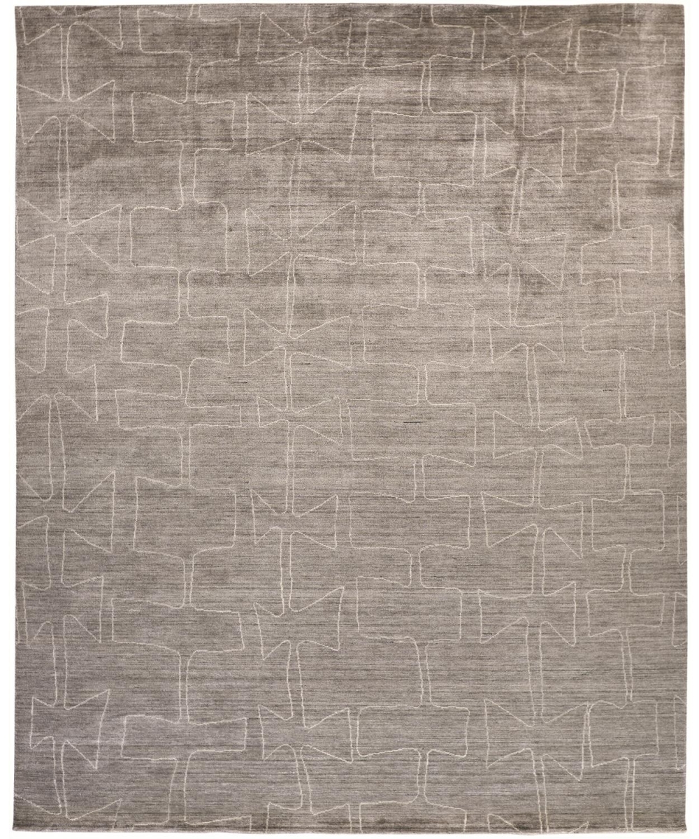 511924 2 x 3 ft. Gray Taupe & Ivory Abstract Hand Woven Rectangle Area Rug