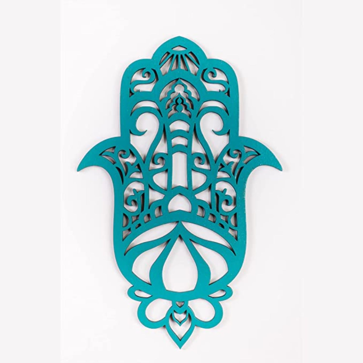 10 x 6 x 0.25 in. Turquoise Solid Wood Geometric Shapes Wall Decor