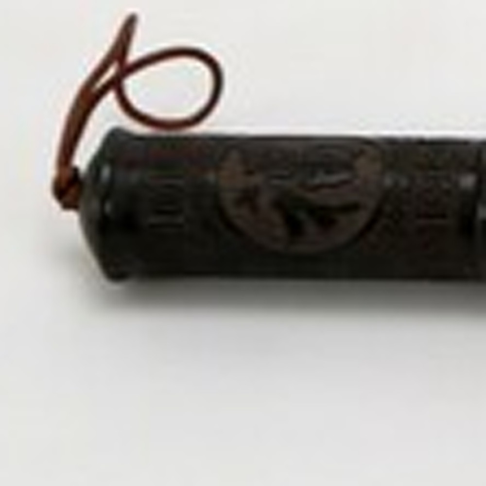 1 x 15.35 x 1 in. Brown Carved Scroll Wood Decorative Calligraphy Brush