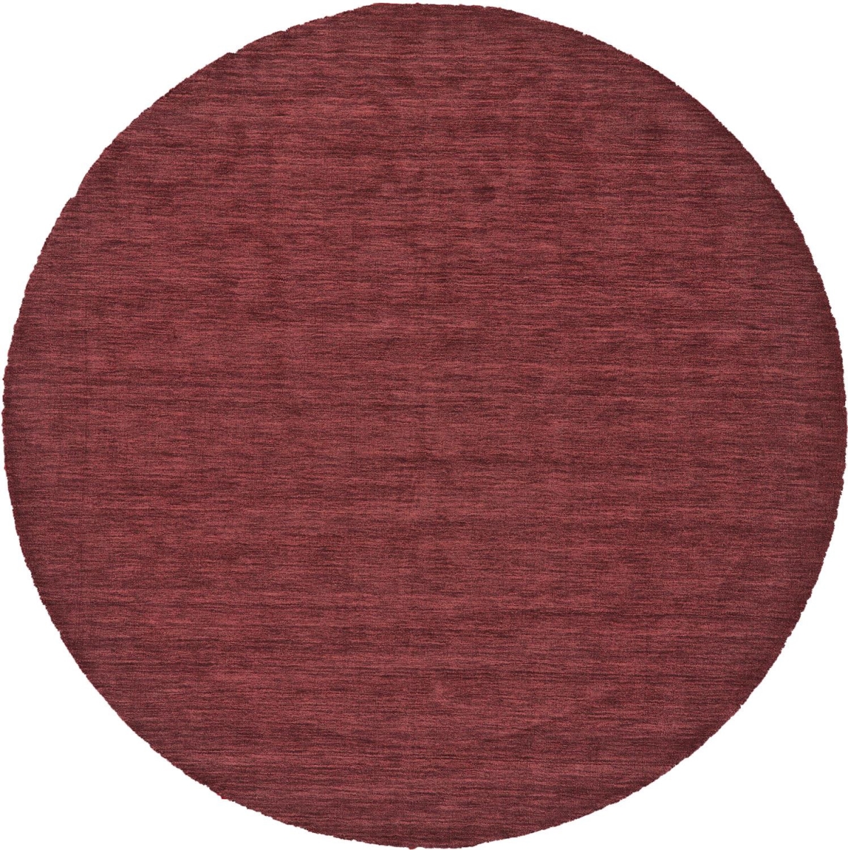 8 ft. Red Wool Hand Woven Stain Resistant Round Area Rug - Red - 8 ft.