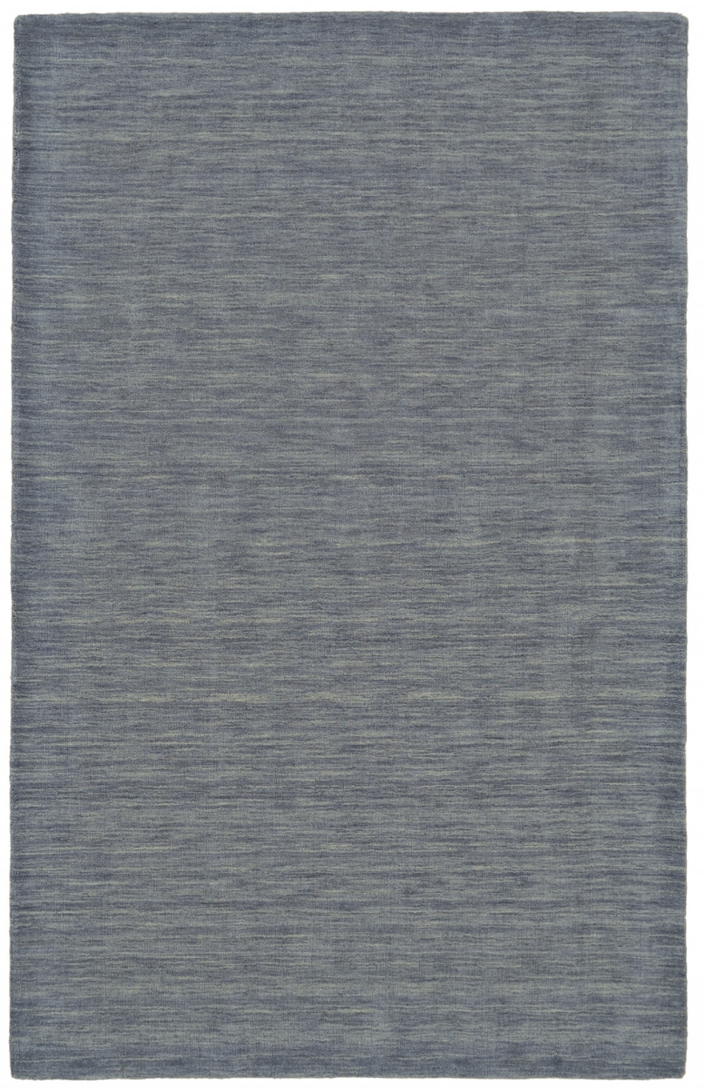 5 x 8 ft. Gray & Blue Wool Hand Woven Stain Resistant Rectangle Area Rug - Gray and Blue - 5 x 8 ft.
