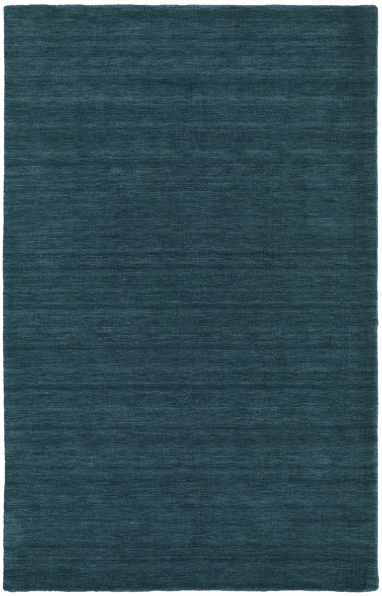 511091 5 x 8 ft. Blue & Green Wool Hand Woven Stain Resistant Rectangle Area Rug