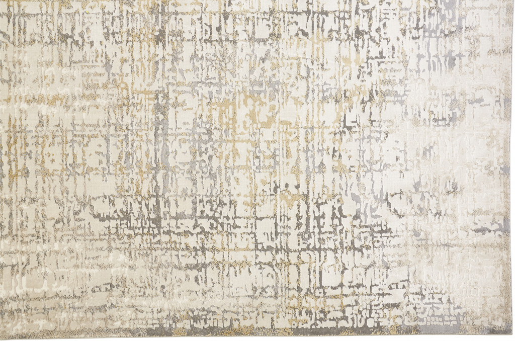 511763 2 x 3 ft. Ivory & Gray Abstract Stain Resistant Rectangle Area Rug