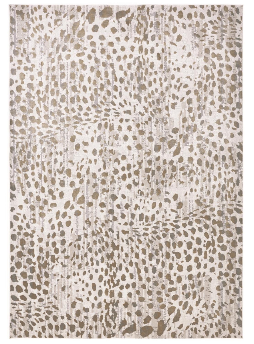 511767 10 x 13 ft. Brown & Ivory Abstract Stain Resistant Rectangle Area Rug