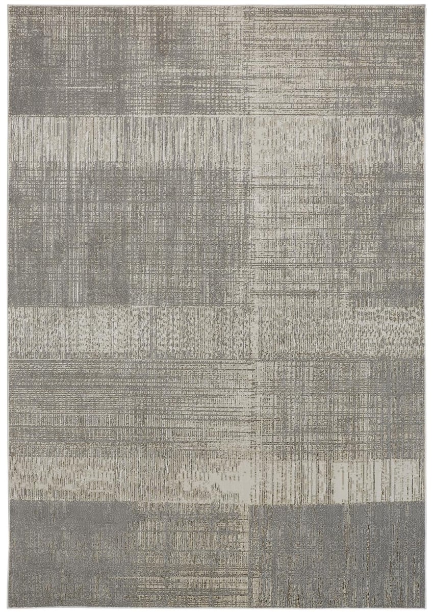 512958 8 x 10 ft. Gray & Ivory Abstract Rectangle Area Rug