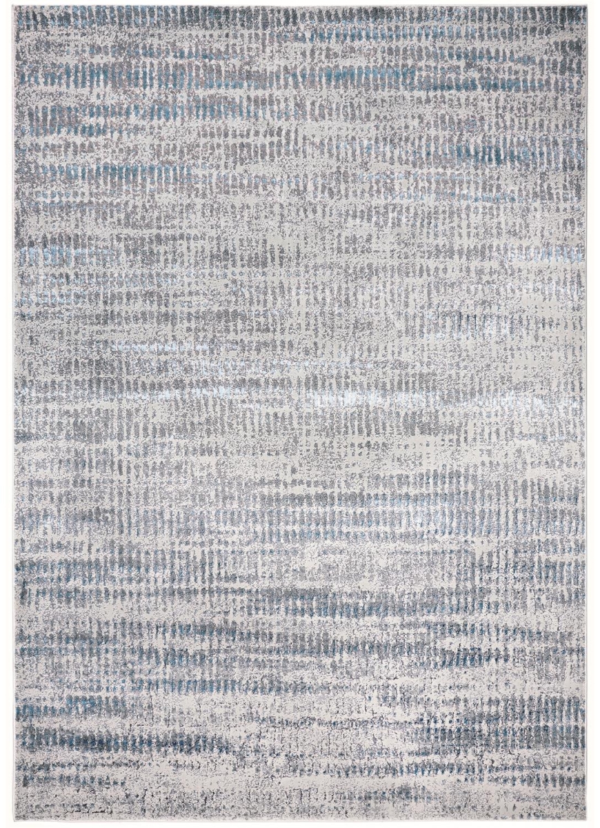 513013 12 x 18 ft. Blue, Gray & Ivory Abstract Area Rug