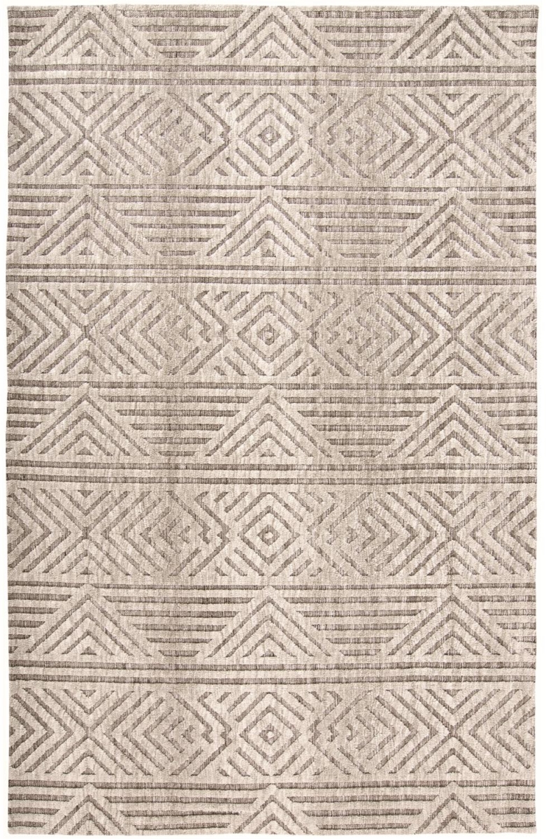 512263 2 x 3 ft. Tan Ivory & Brown Geometric Stain Resistant Rectangle Area Rug
