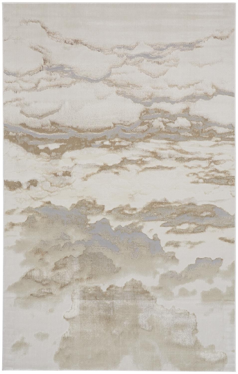 512930 8 x 10 ft. Ivory Tan & Gray Abstract Rectangle Area Rug