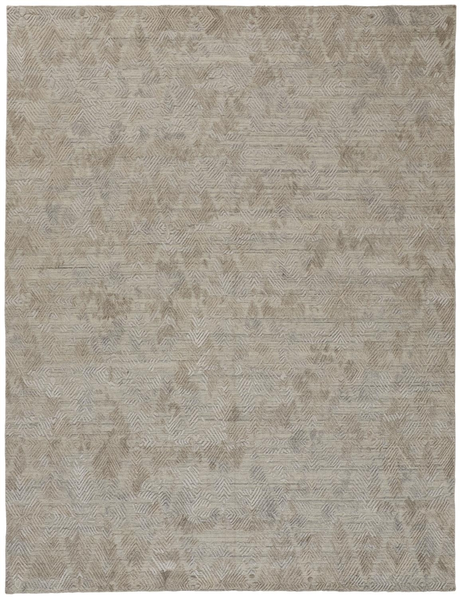 513574 9 x 12 ft. Gray & Taupe Abstract Hand Woven Rectangle Area Rug