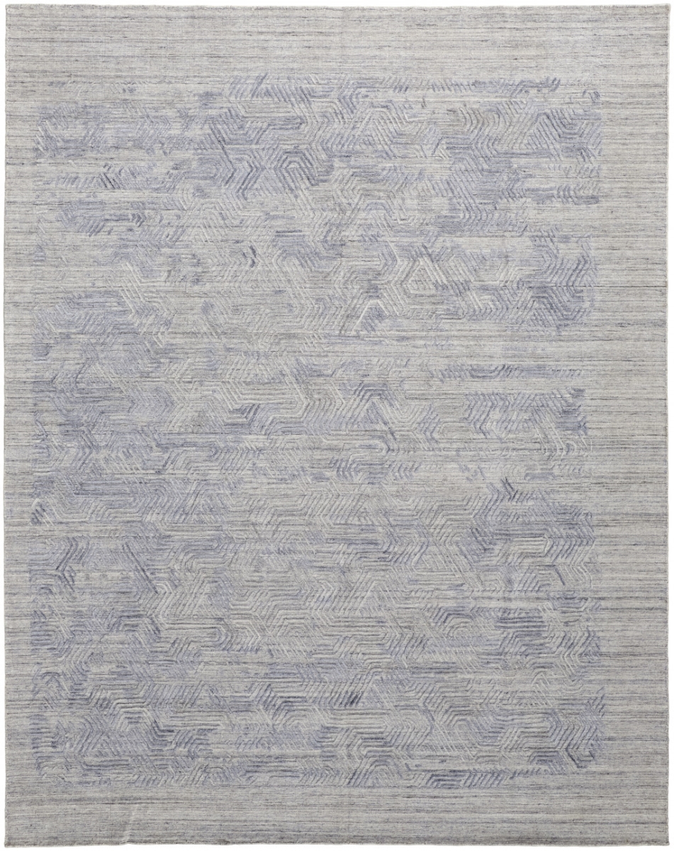 4 x 6 ft. Gray & Blue Abstract Hand Woven Distressed Rectangle Area Rug