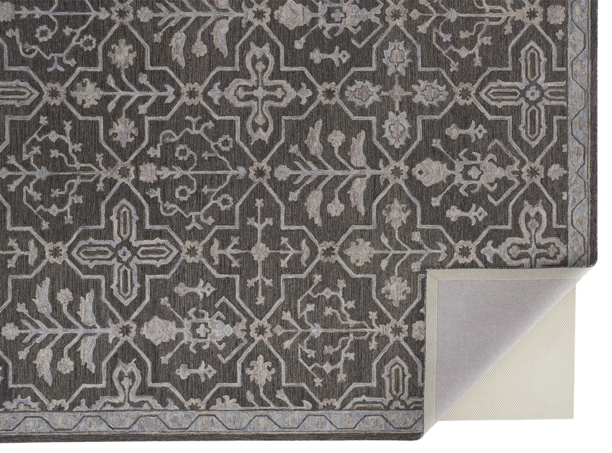 2 x 3 ft. Gray Blue & Ivory Wool Floral Hand Tufted Handmade Stain Resistant Rectangle Area Rug - Gray Blue and Ivory - 2 x 3 ft -  PalaceDesigns, PA3104039