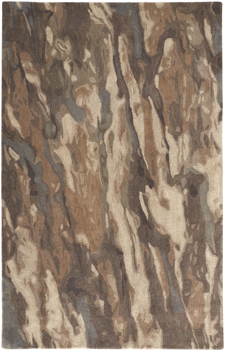 10 x 14 ft. Brown Gray & Tan Wool Abstract Hand Tufted Handmade Stain Resistant Rectangle Area Rug