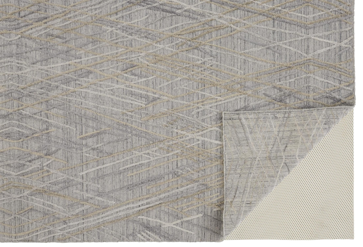 513537 8 x 10 ft. Gray & Ivory Abstract Hand Woven Rectangle Area Rug